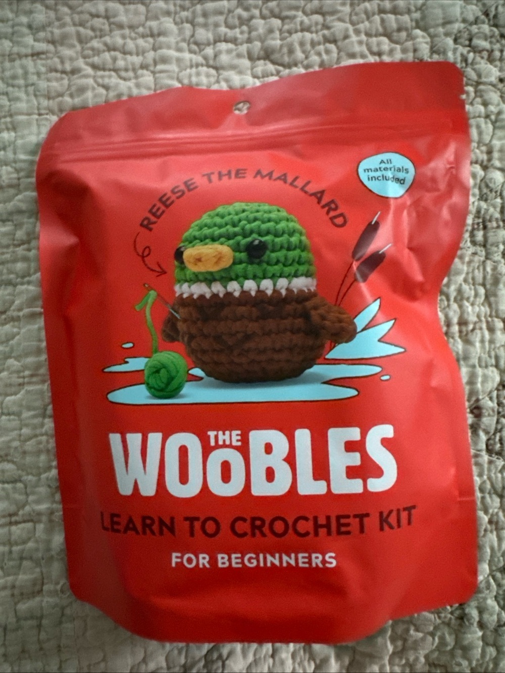 The Woobles Reese the Mallard Learn to Crochet Kit for Beginners - Brand New